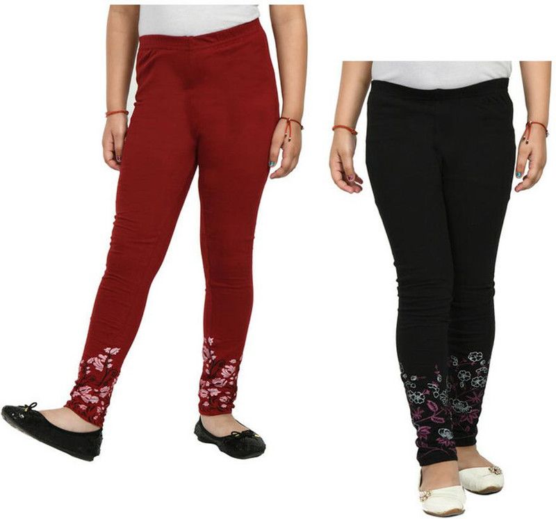 Legging For Girls  (Multicolor Pack of 2)