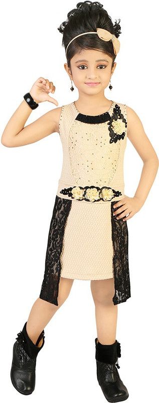 Midi/Knee Length Casual Dress  (Beige, Sleeveless)