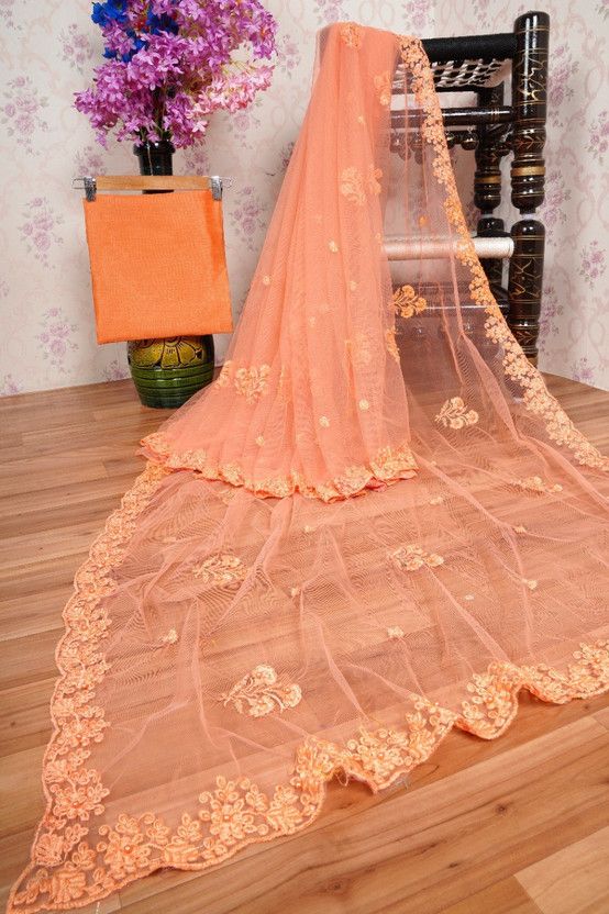 Self Design Bollywood Net Saree  (Multicolor)