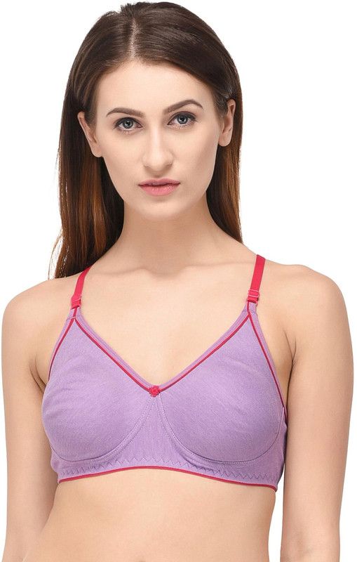 Women Minimizer Non Padded Bra  (Purple)