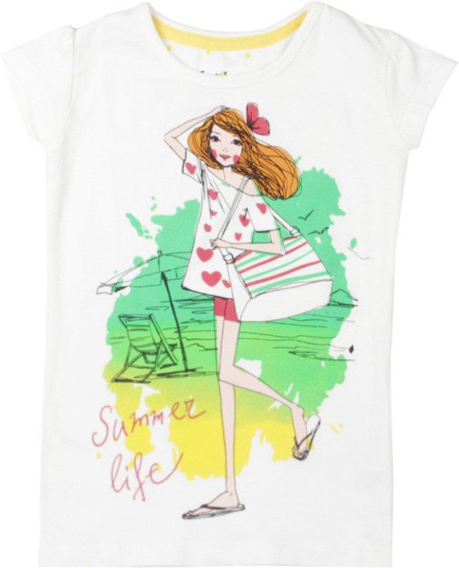 Girls Casual Cotton Blend Knit Top  (Pack of 1)