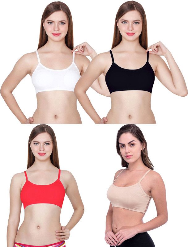 Pack of 4 Women Cage Bra Lightly Padded Bra  (Multicolor)