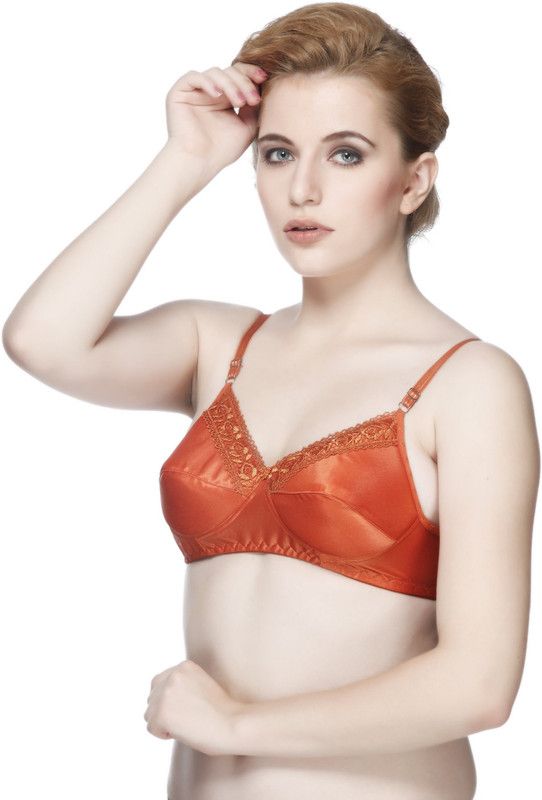 Women Push-up Heavily Padded Bra  (Orange)