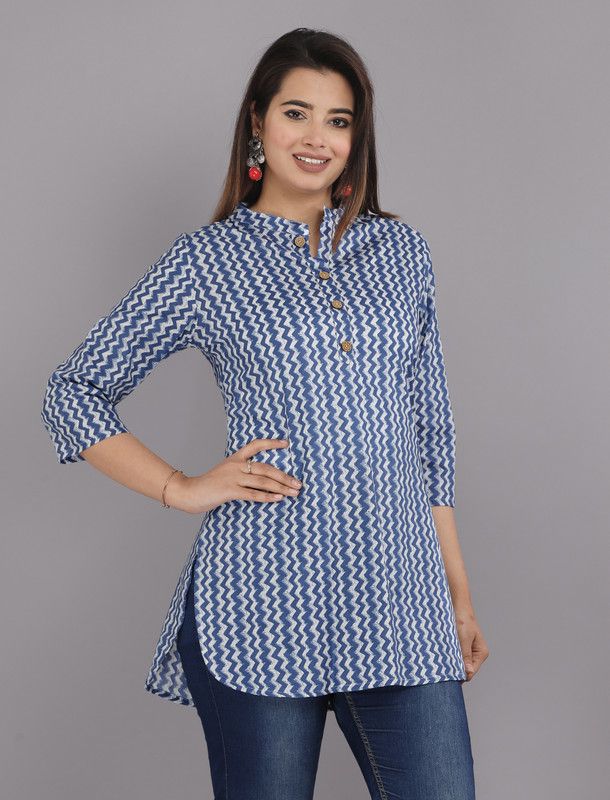 Casual Cuffed Sleeves Printed Women Light Green Top