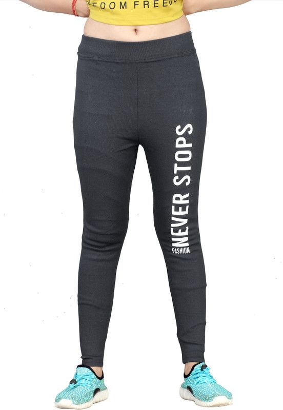 FAYDA MALL Grey Jegging  (Printed)