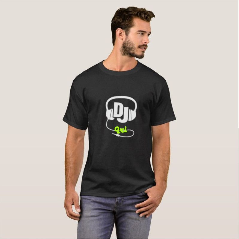 Iri Cool College DJ Musical Stylish V02 Men Printed Round Neck Cotton Blend Black T-Shirt