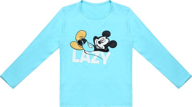 Baby Boys & Baby Girls Graphic Print Pure Cotton T Shirt  (Light Blue, Pack of 1)