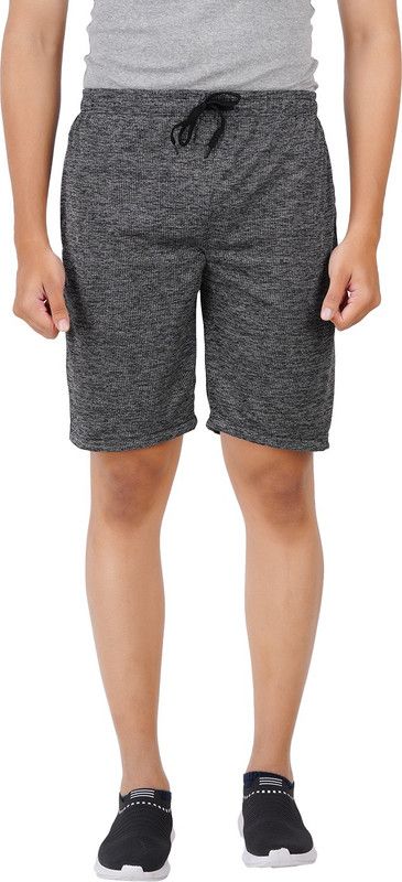 Solid Men Grey Casual Shorts, Basic Shorts, Bermuda Shorts, Regular Shorts