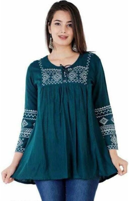 Casual Dark Green Top