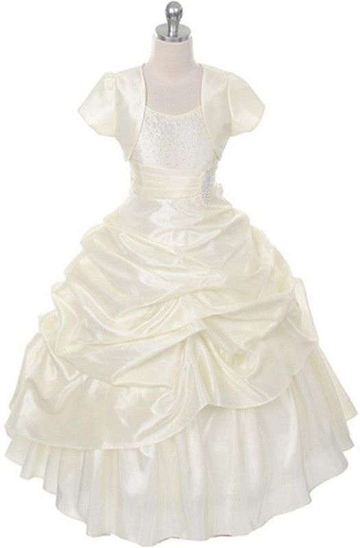 Girls Maxi/Full Length Casual Dress  (White, Short Sleeve)