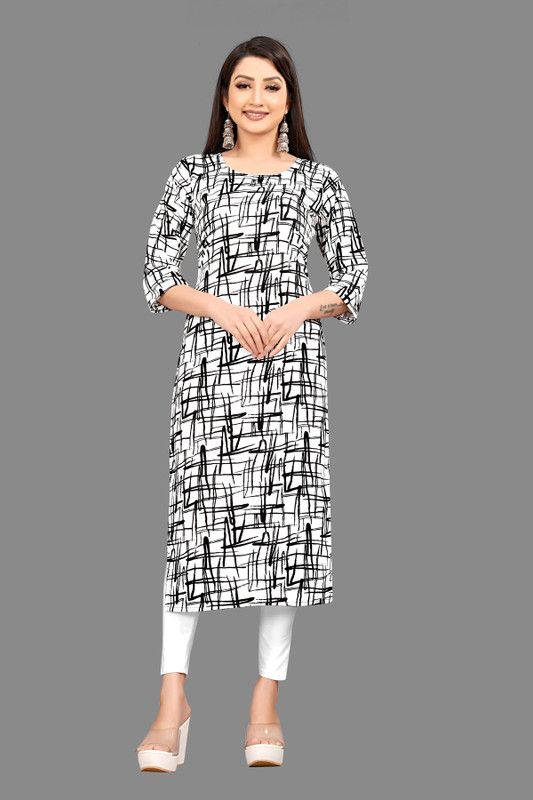 Women Embroidered Crepe A-line Kurta  (Multicolor)