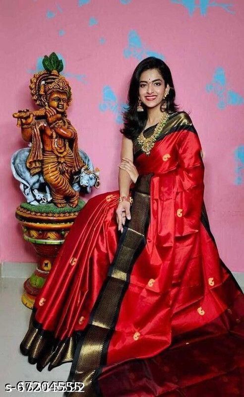 Mysore Cotton Silk Saree  (Red)