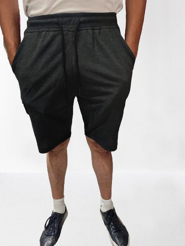 Solid Men Blue Regular Shorts, Casual Shorts, Cargo Shorts, Basic Shorts, Running Shorts