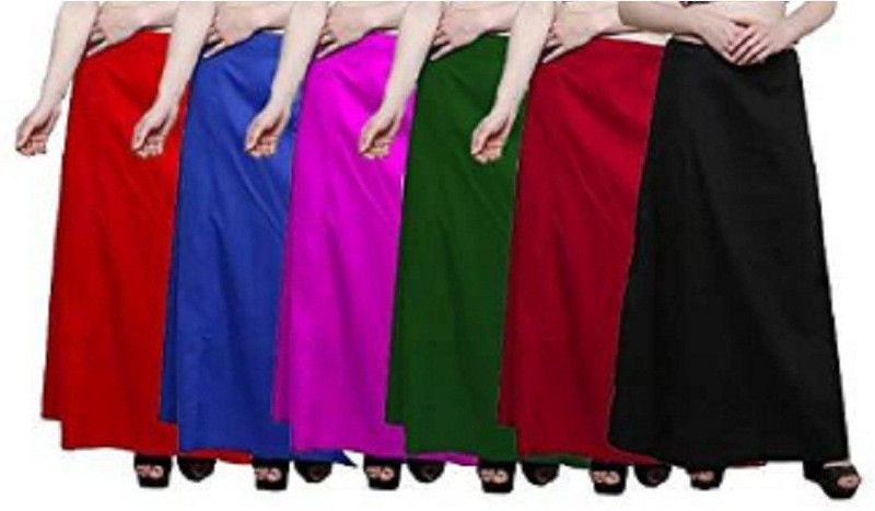 Dx Point Red , Blue , Pink , Green , Maroon , Black Cotton Blend Petticoat  (XXL)