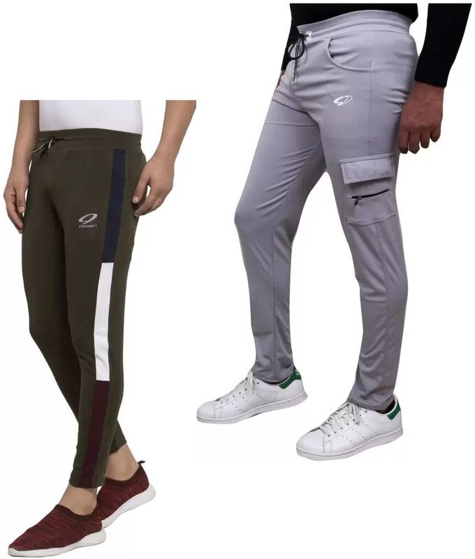 Self Design Men Multicolor Track Pants