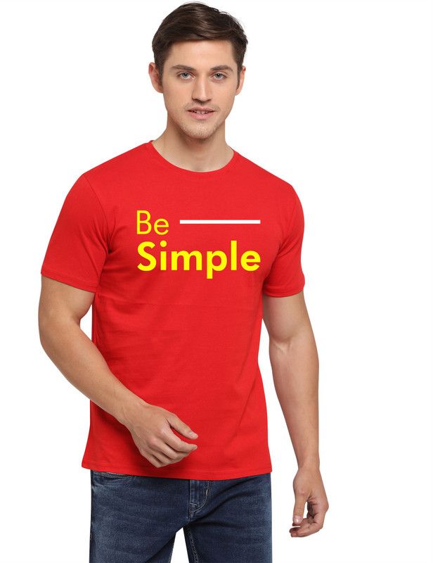 Pack of 3 Men Printed Round Neck Pure Cotton Red T-Shirt
