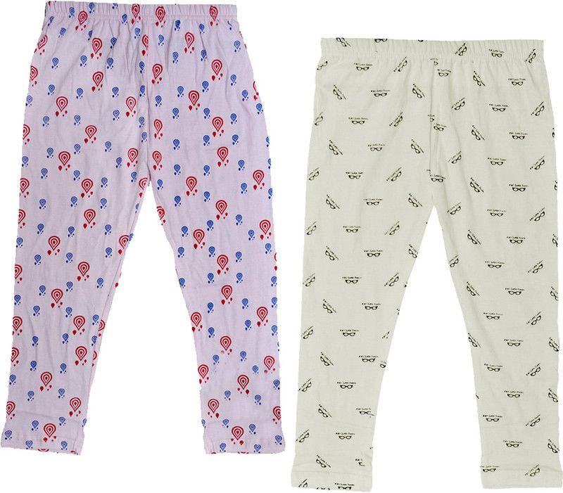 Capri For Girls Casual Printed Cotton Blend  (Multicolor Pack of 2)