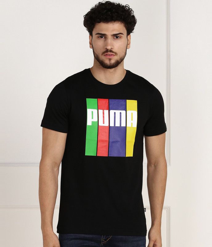 Mens Graphic Tee VI Men Graphic Print Round Neck Cotton Blend Multicolor T-Shirt