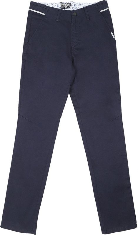 Baby Boys Regular Fit Dark Blue Cotton Blend Trousers