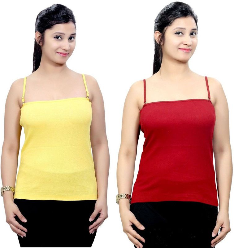 Women Maroon, Yellow Camisole