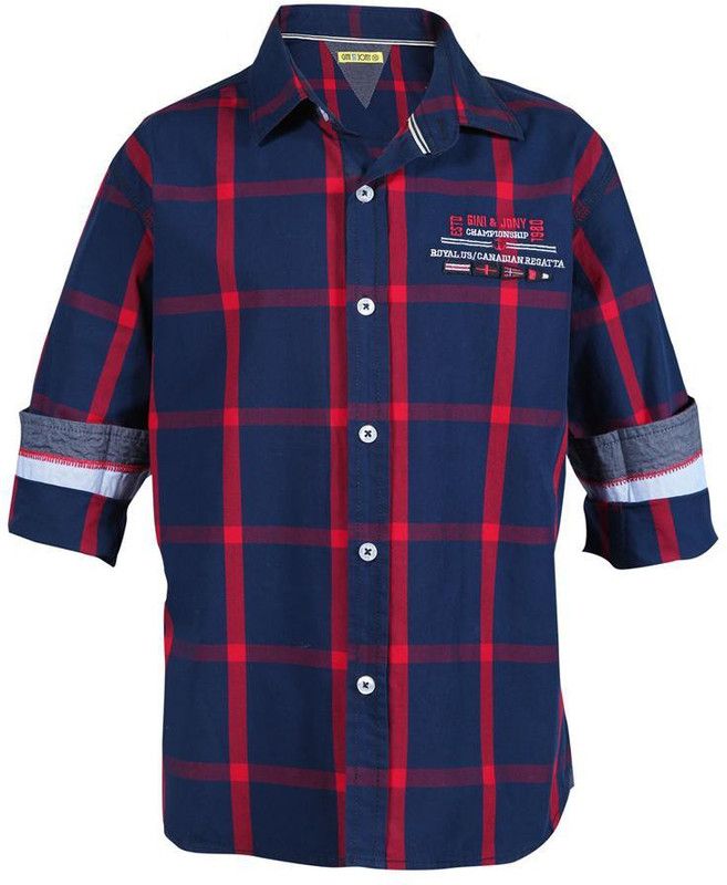 Boys Regular Fit Woven Design Casual Shirt