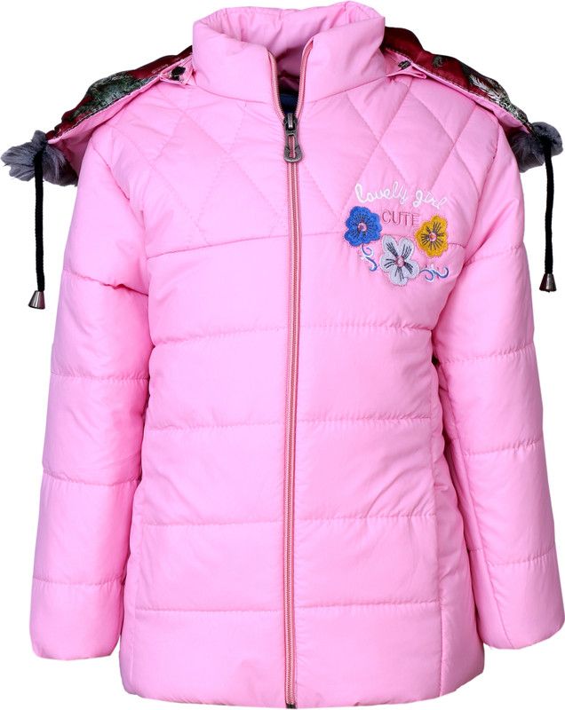 Winterwear Jacket Girls Embroidered Casual Jacket