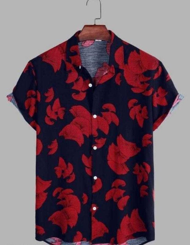 Men Solid Party Red Shirt