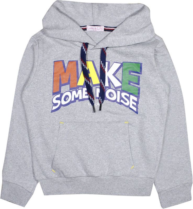Boys Full Sleeve Graphic Print Hooded Sweatshirt