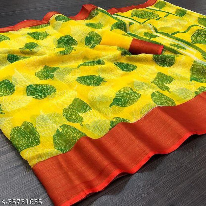 Floral Print Manipuri Cotton Blend Saree  (Multicolor)