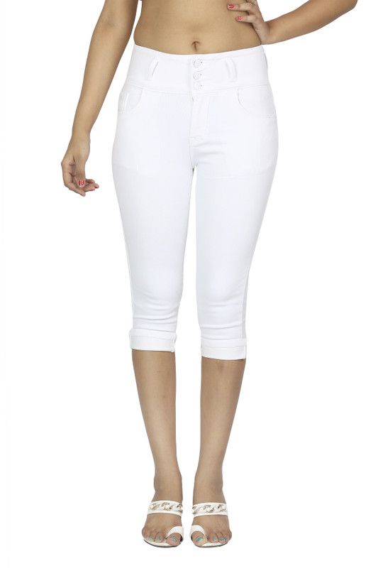 Women White Capri