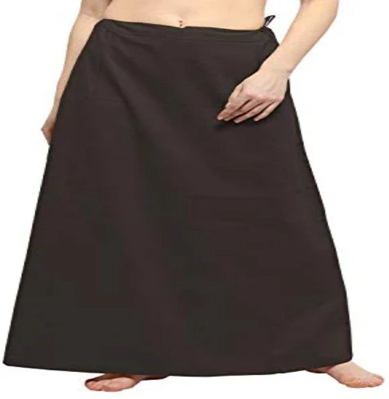 ITZODDFASHION Brown Petticoa Cotton Blend Petticoat  (Free)