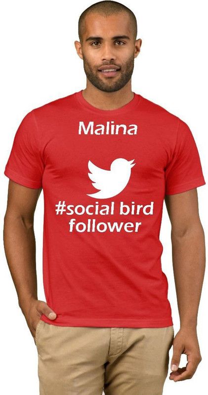 Malina Twitter Quotation Style Fashion V19 Men Printed Round Neck Cotton Blend Red T-Shirt