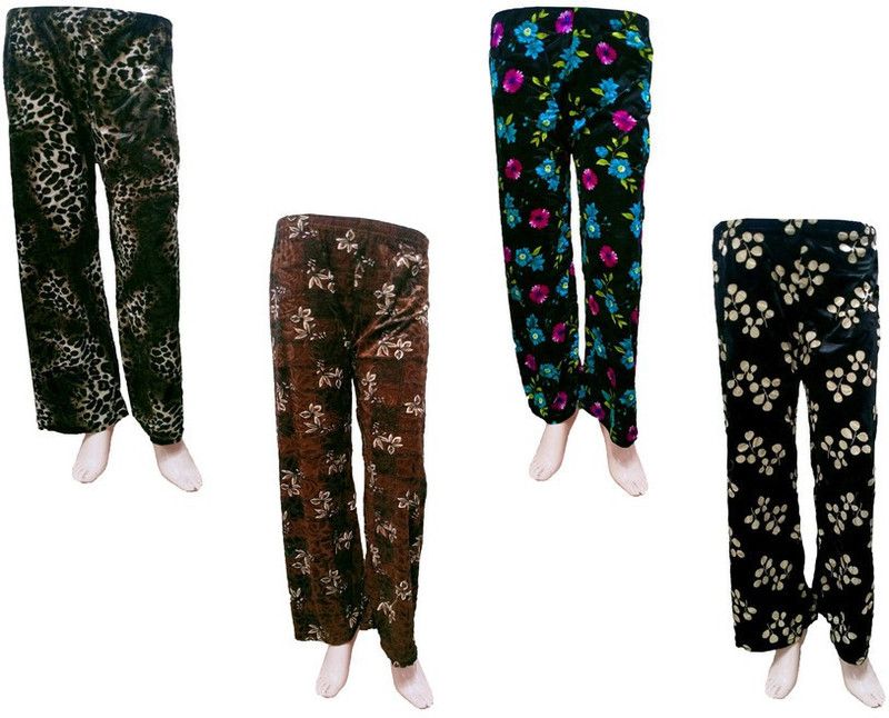 Women Regular Fit Grey, Light Green, Black Velvet Trousers