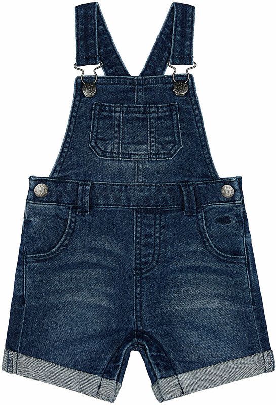 Dungaree For Baby Boys Casual Solid Cotton Blend  (Blue, Pack of 1)