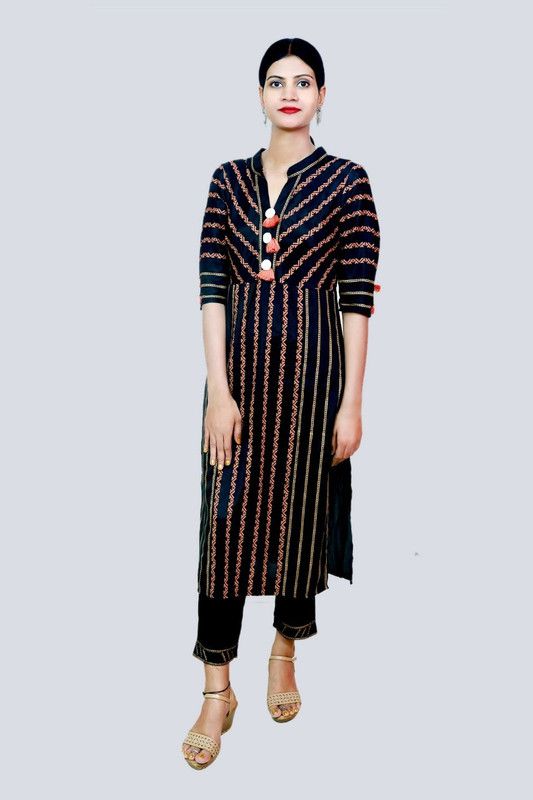 Women Dupion Silk Kurta and Pant Set