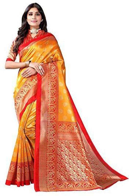 Self Design Bandhani Cotton Jute Saree  (Multicolor)
