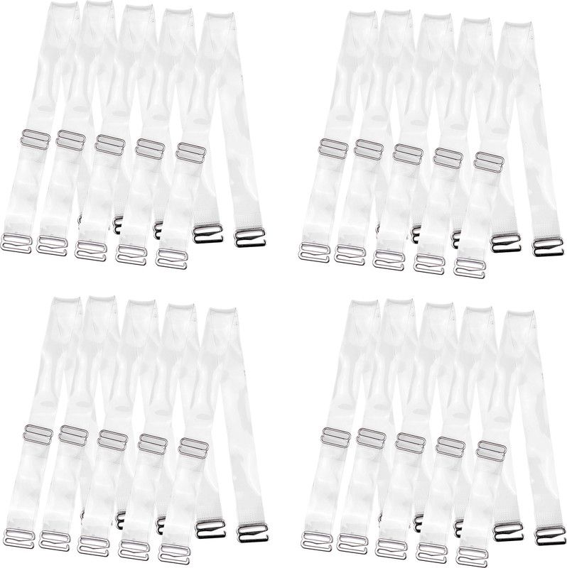 SPONGY HUB Fabric Bra Straps  (Clear, Pack of 20)