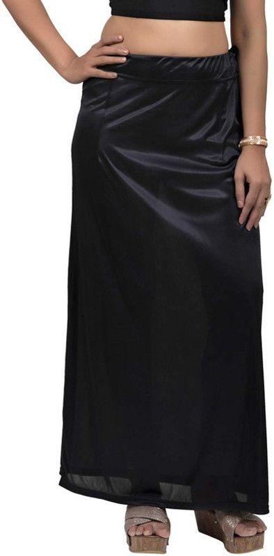 Melhors M-SP-Black Satin Blend Petticoat  (Free)