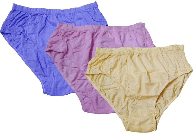 Pack of 3 Women Hipster Blue, Purple, Beige Panty