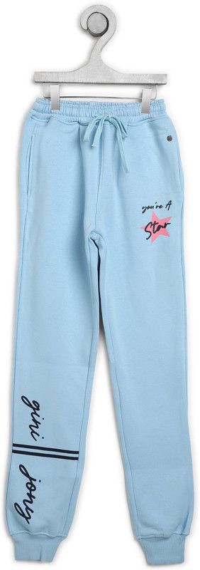 Track Pant For Baby Girls  (Light Blue, Pack of 1)