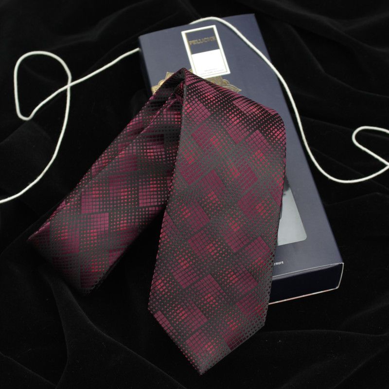 PELUCHE Alluring Abstract Black Colored Microfiber Neck Embellished Men Tie