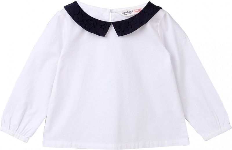Baby Girls Casual Cotton Blend Full Sleeve Top  (White, Pack of 1)