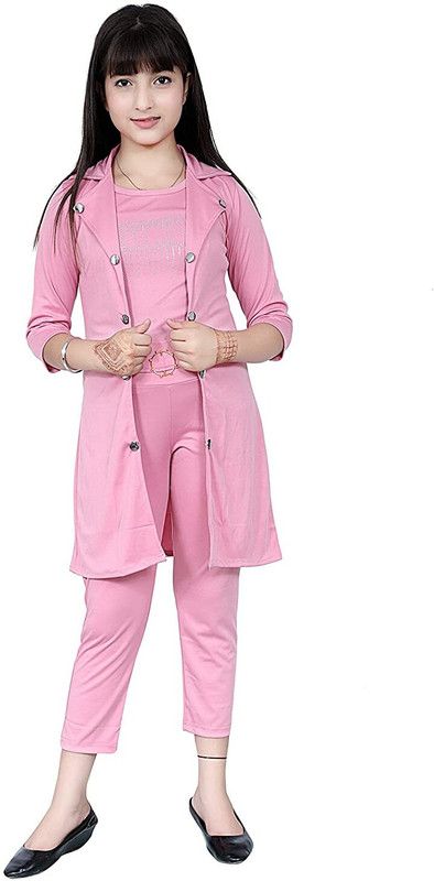 Women Blazer, Shirt and Trouser Set Cotton Blend