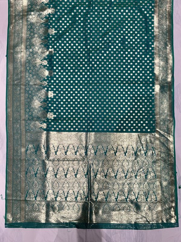 Woven Banarasi Handloom Pure Silk Saree  (Blue)
