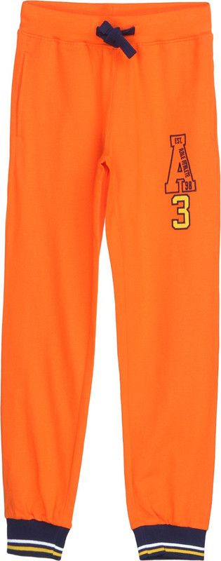Track Pant For Boys  (Orange, Pack of 1)