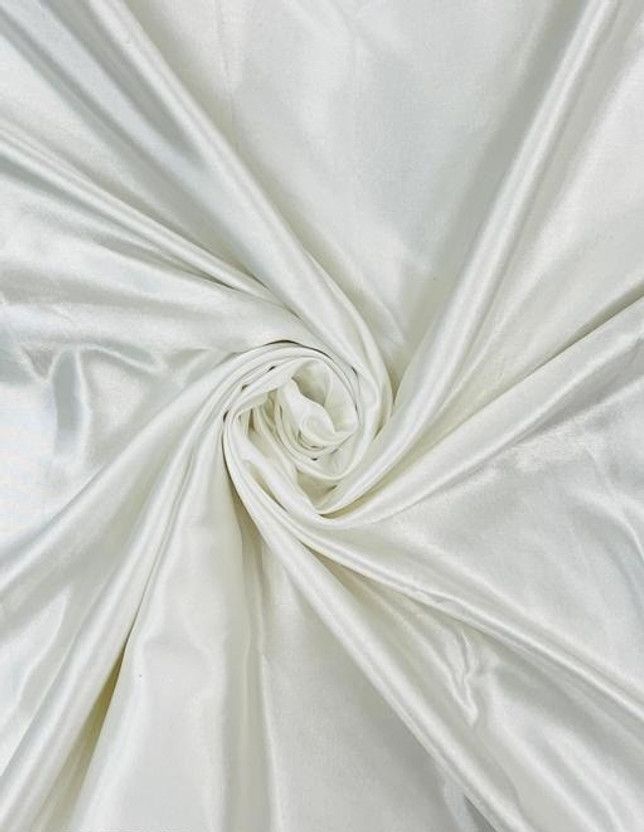 Solid/Plain Daily Wear Pure Silk, Satin Saree  (White)