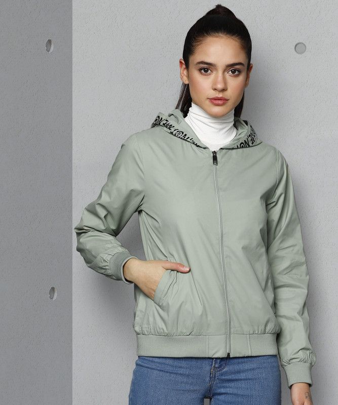 Full Sleeve Solid Women Casual Jacket