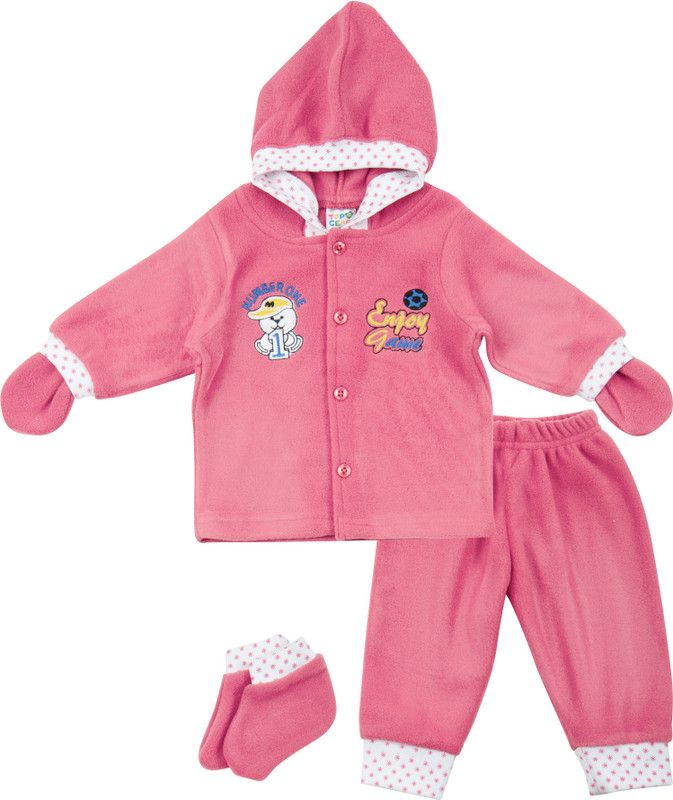 Baby Boys & Baby Girls Casual Track Suit Track Suit  (Yellow)