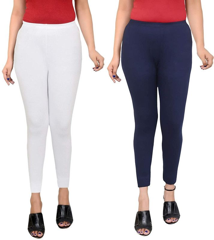 SBN Newlifestyle Ankle Length Ethnic Wear Legging  (Blue, White, Solid)