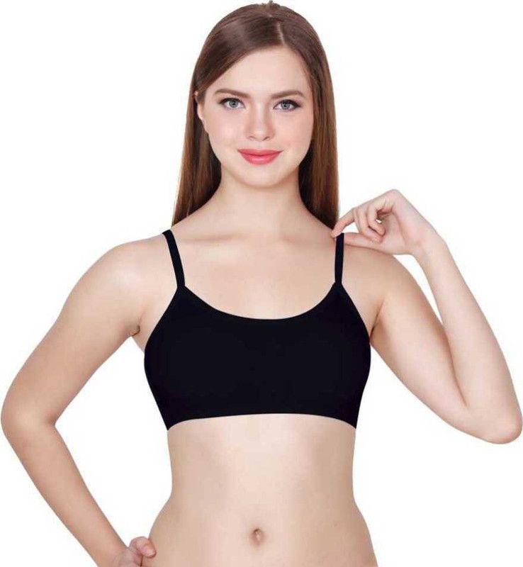 Women Cage Bra Lightly Padded Bra  (Black)
